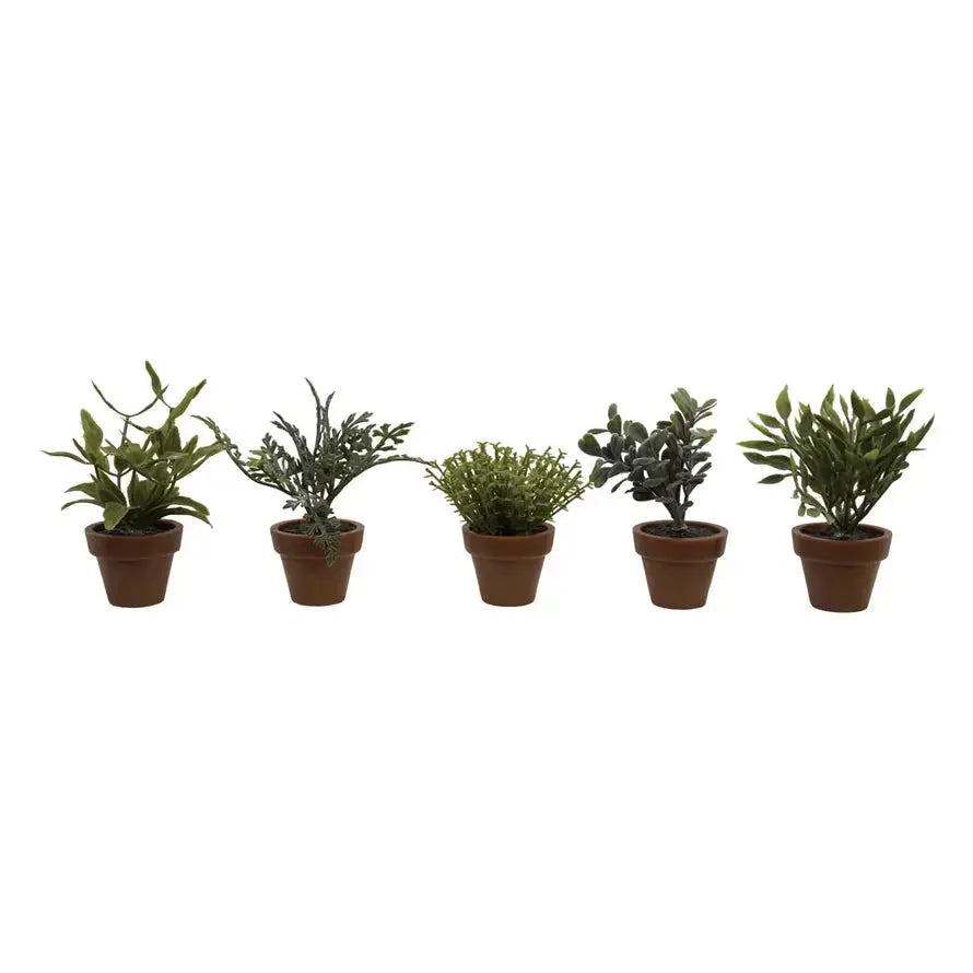 Faux Plant in Plastic Pot