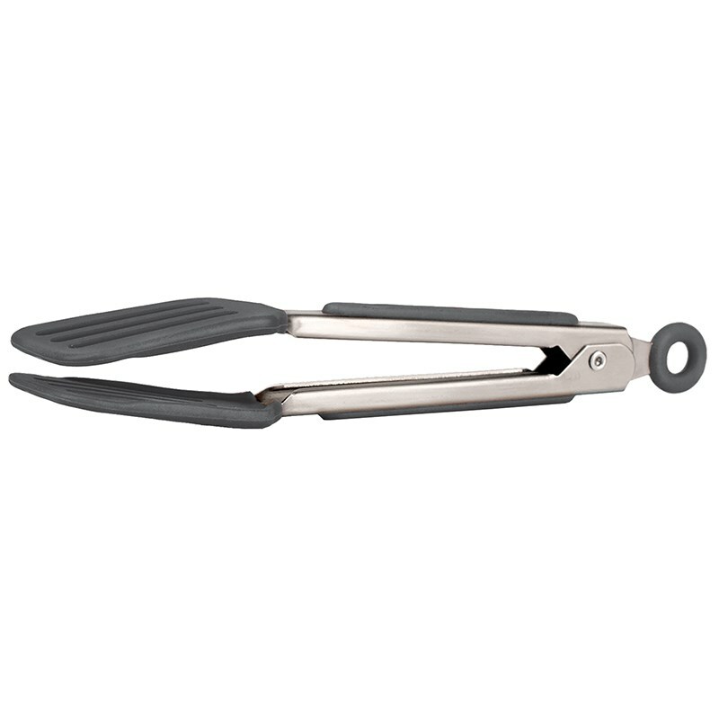 Tovolo Mini Silicone Tongs Oyster Gray