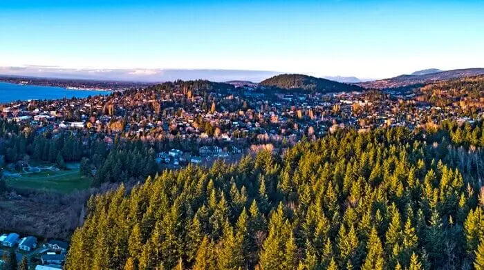 A beautiful top view of Bellingham City