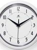 Retro Round White Indoor Wall Clock 9.5 Inch Infinity Instruments