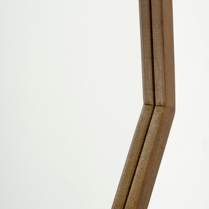 Aramis Octagon Wood Frame Wall Mirror