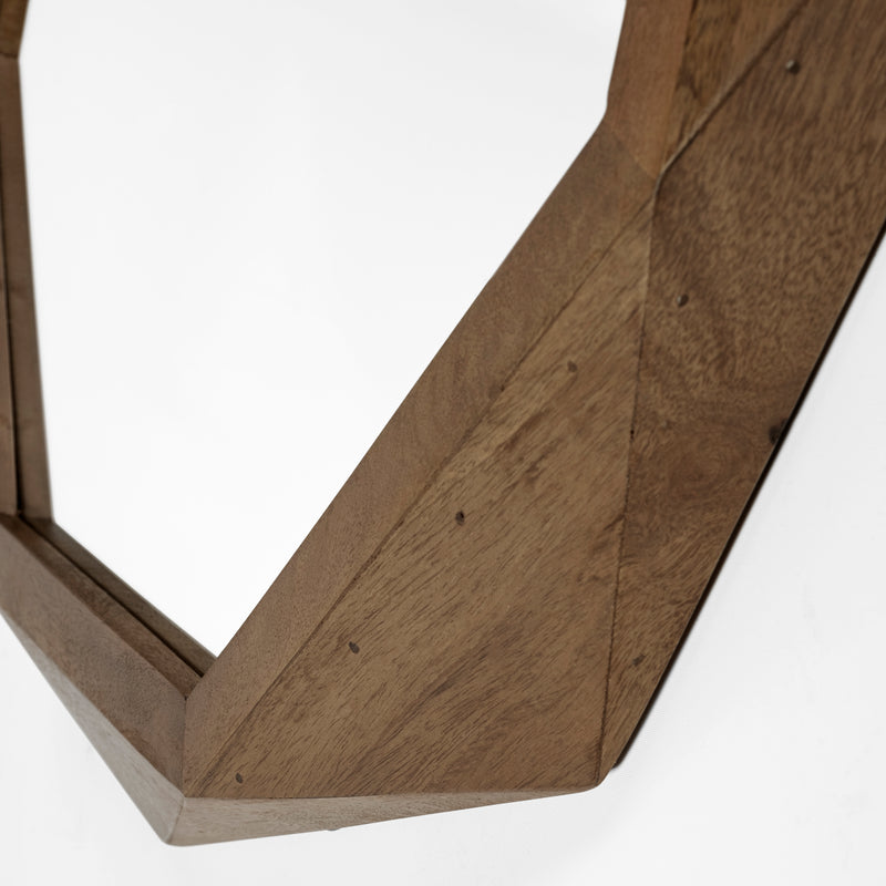Aramis Octagon Wood Frame Wall Mirror