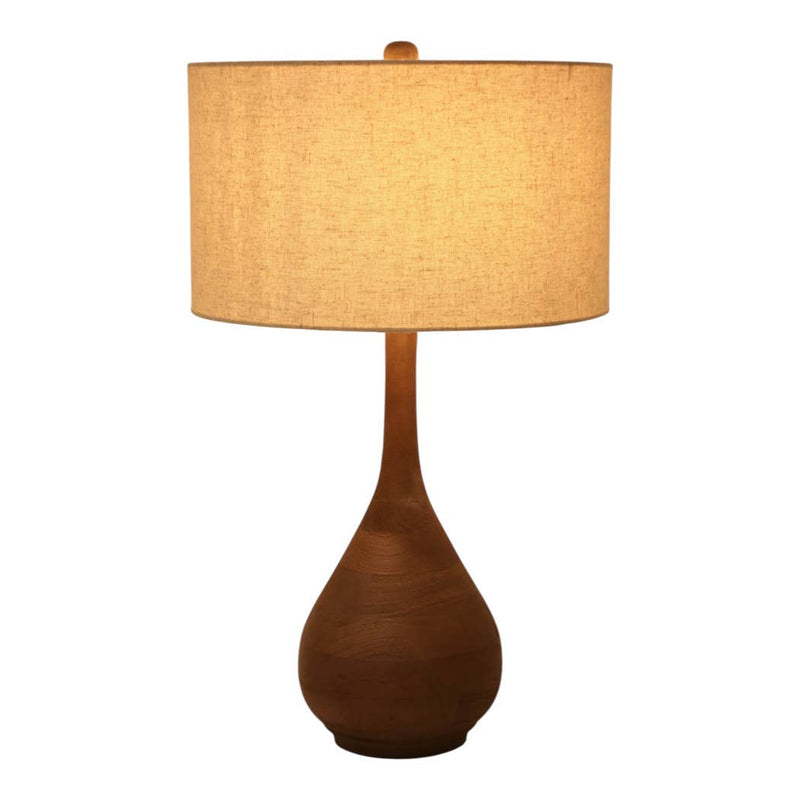 Brown Mango Wood Table Lamp