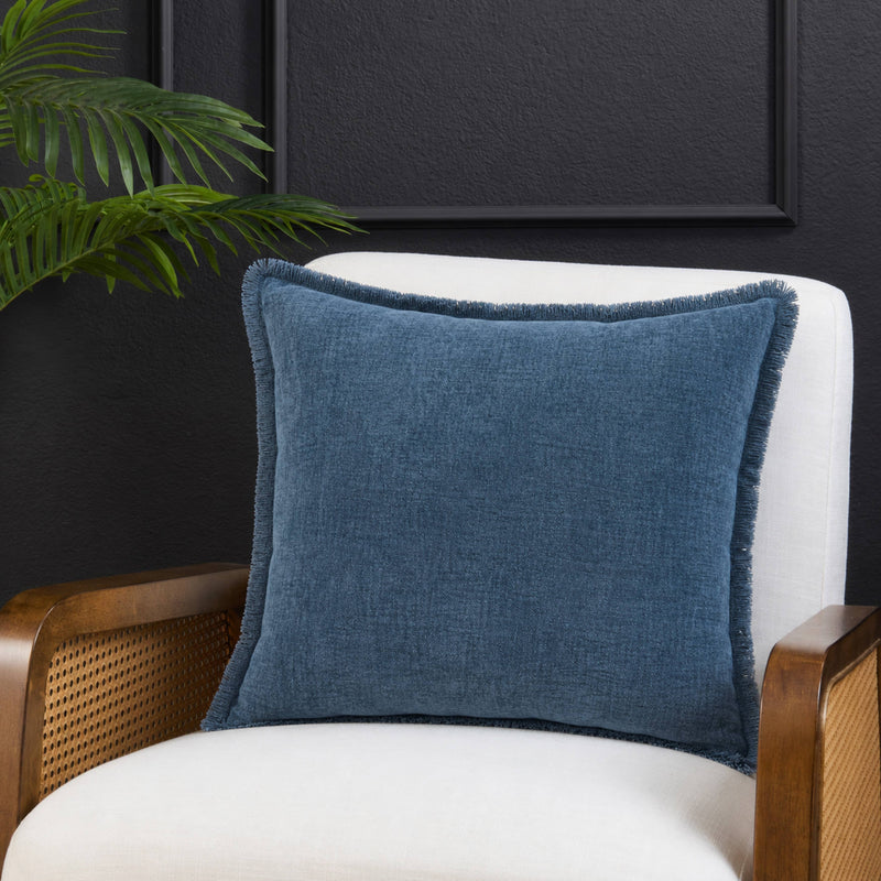 Fringe Edge Throw Pillow: Natural / Down Filled / 20"x20"