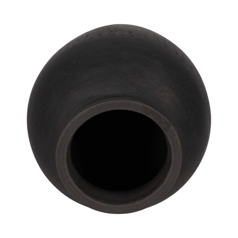 Black Ceramic Round Pottery Jug