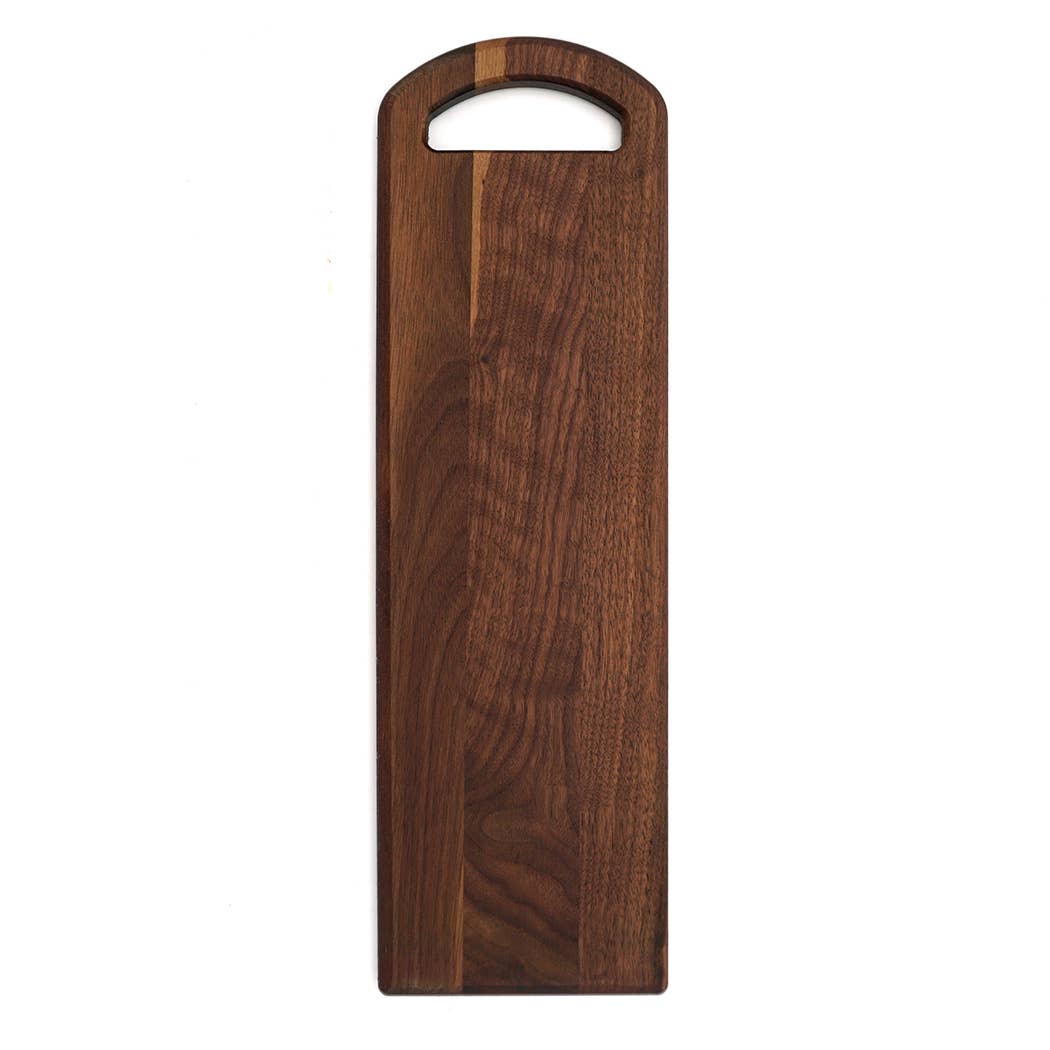 Walnut Oval Handled Charcuterie Board: 20" x 6"