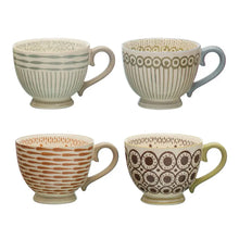 10 oz. Stoneware Mug w/ Pattern, 4 Styles, [product_price]- Greenhouse Home