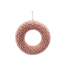 13" Round Flocked Foam Ball Wreath, Pink