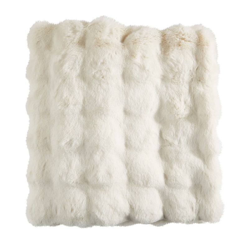 Soft Bubble Faux Fur Throw: Sage / 50"x60"