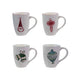 16 oz. Hand-Painted Stoneware Mug, 4 Styles ©