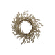 16" Round Faux Berry Wreath, Antique Silver Finish