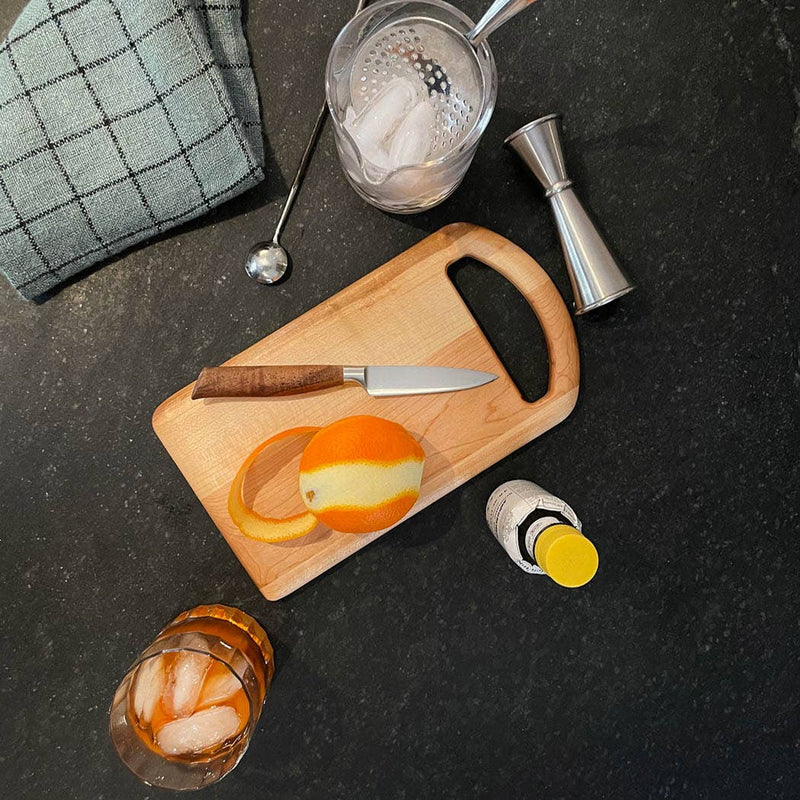 Cherry Oval Handled Charcuterie Board: 20" x 6"