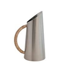 2 Quart Stainless Steel Pitcher w/ Rattan Wrapped Handle, [product_price]- Greenhouse Home