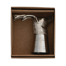 2 oz. Cast Aluminum & Stainless Steel Deer Head Shot Glass in Kraft Box