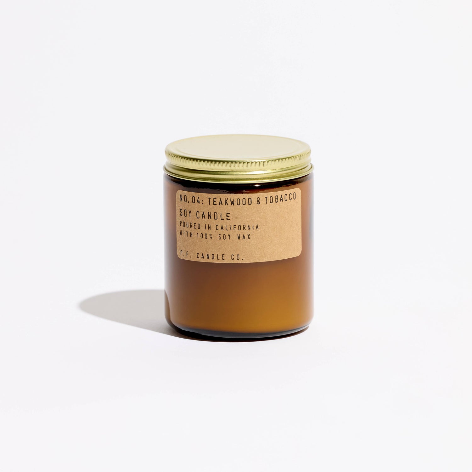 Teakwood & Tobacco Glass Jar Soy Candle