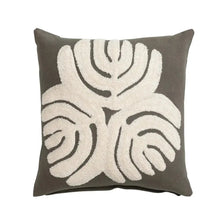 20" Cotton Slub Pillow w/ Embroidery & Abstract Design, Down Fill Bloomingville