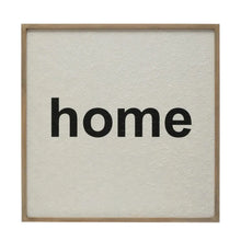 24" Square Wood Framed Wall Decor "Home" - Greenhouse Home