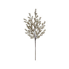 26"H Faux Berry Stem, Antique Silver Finish