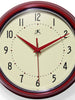 Retro Round Red Indoor Wall Clock 9.5 Inch, [product_price]- Greenhouse Home