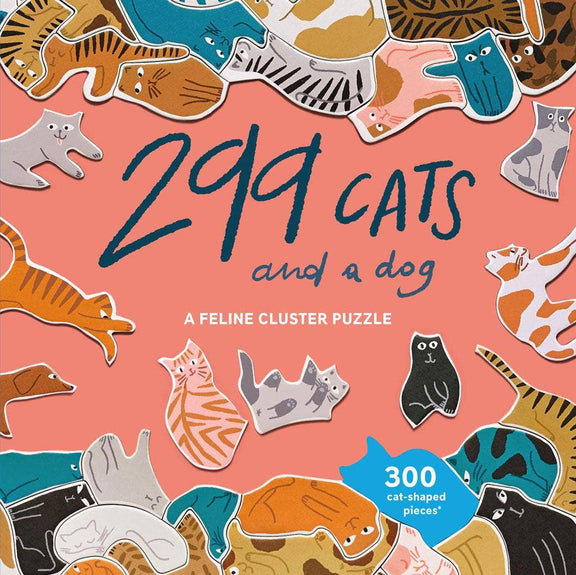 299 Cats (and a Dog) 300 Piece Cluster Puzzle Chronicle Books