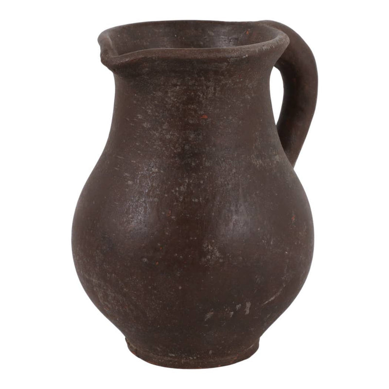 Brown Terracotta Jug Handled Pitcher