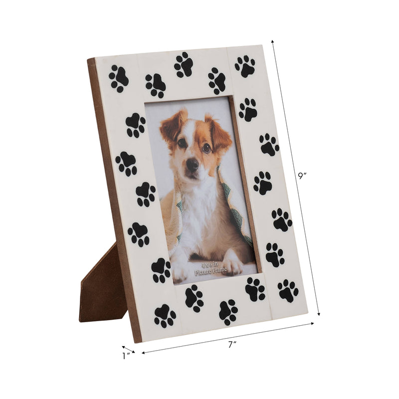Resin Paw Prints 4x6 Frame