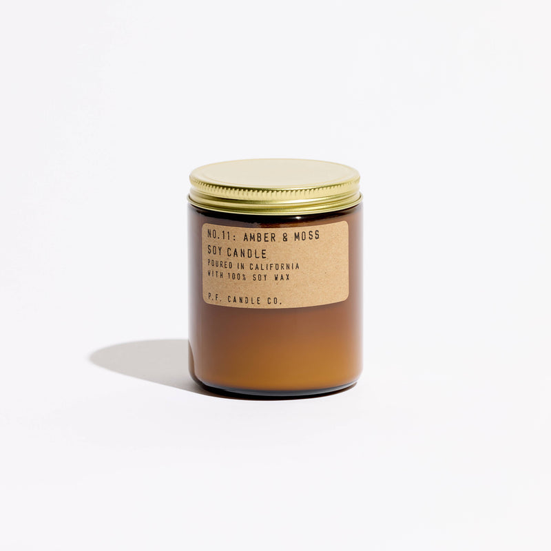 Amber & Moss Glass Jar Soy Candle