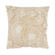 Delicate-Embroidered Floral Pillow: Natural / Poly Filled / 20"