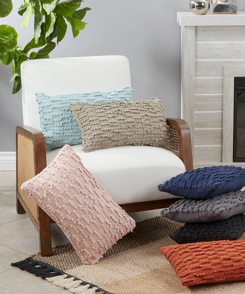 Nubby Pillow - Down Filled: Ivory / Down Insert / 12"x20"