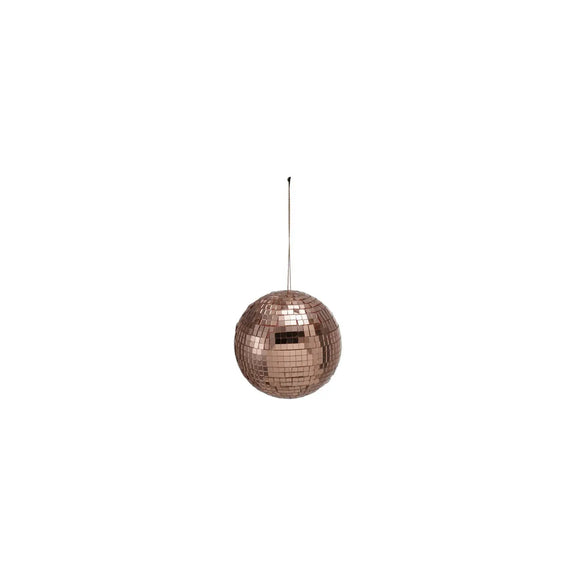 3" Round Foam & Mirrored Glass Mosaic Ball Ornament, Blush Color