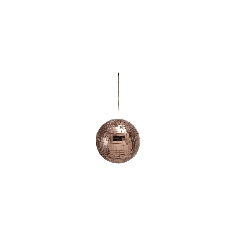 3" Round Foam & Mirrored Glass Mosaic Ball Ornament, Blush Color