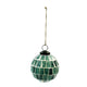 3" Round Glass Mosaic Ball Ornament, Blue & White