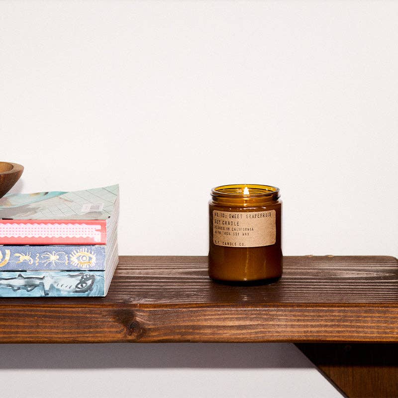 Sweet Grapefruit Glass Jar Soy Candle