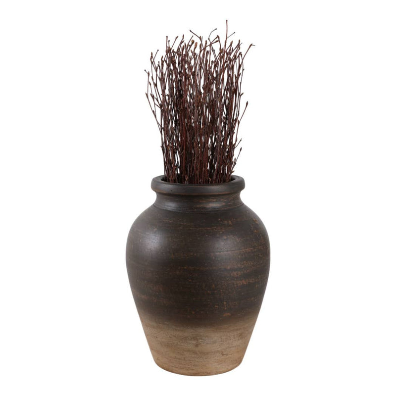 Chocolate Brown Ceramic Pottery Jug