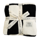 Checker Luxe Home Blanket: Black/Cream