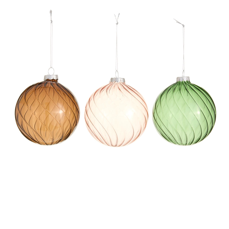 Assorted Swirl Transparent Ornament