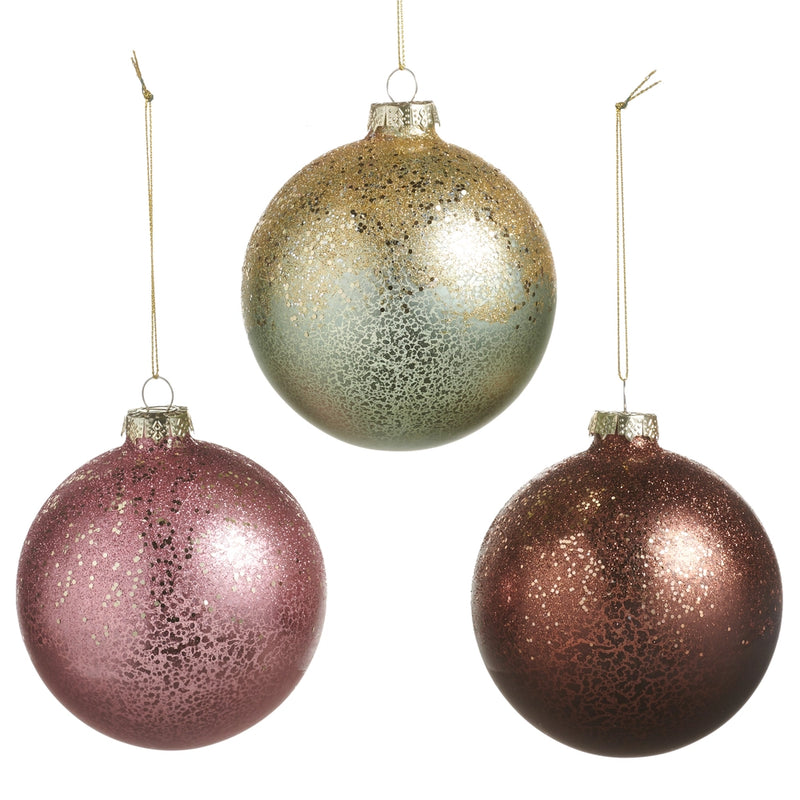 Assorted Antiqued Ball Ornament