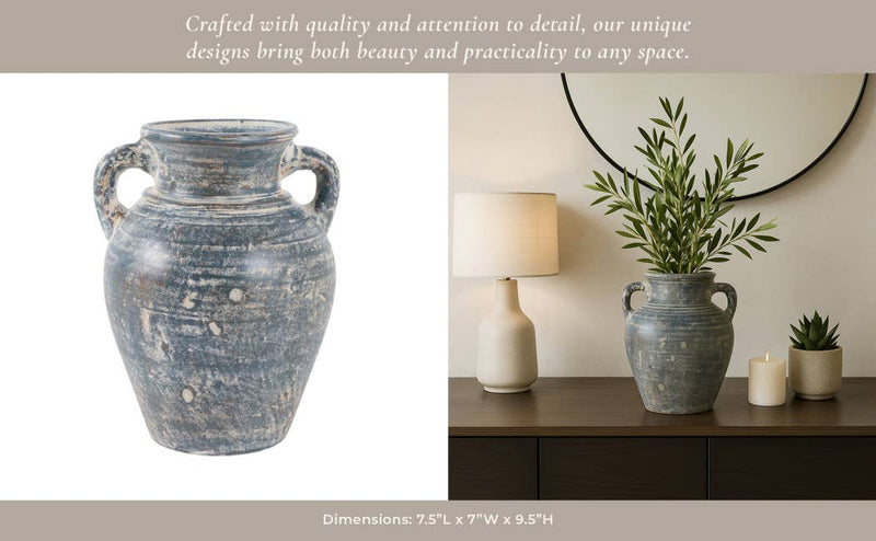 Blue/White Ceramic Amphora Handles
