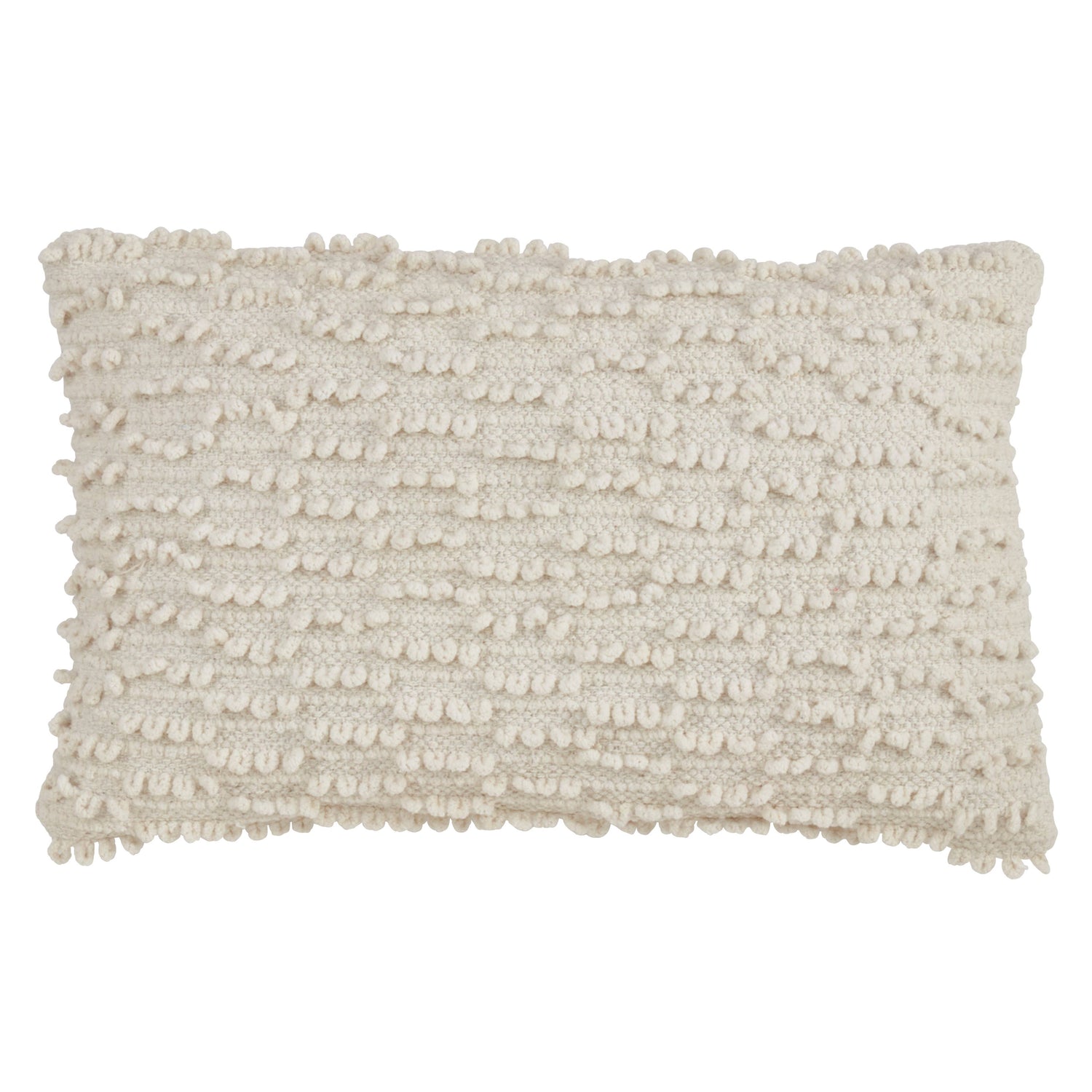 Nubby Pillow - Down Filled: Ivory / Down Insert / 12"x20"
