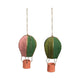 5-1/2"H Hand-Painted Paper Mache Hot Air Balloon, 2 Styles