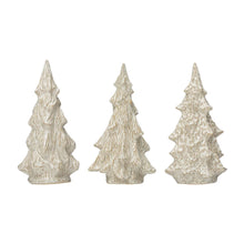5-1/4" Round x 10-1/2"H Stoneware Tree, Reactive Glaze, White, 3 Styles