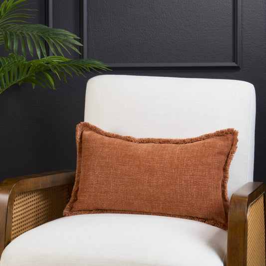 Fringe Edge Throw Pillow: Blue / Cover Only / 20"x20"