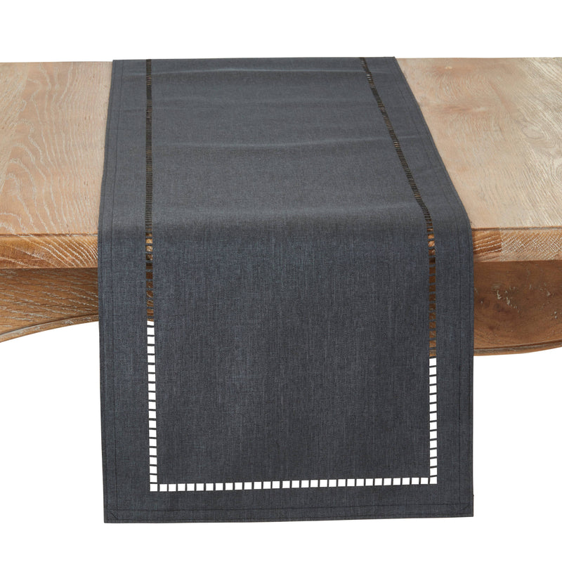Laser-Cut Hemstitch Runner: Red / 14"x72"