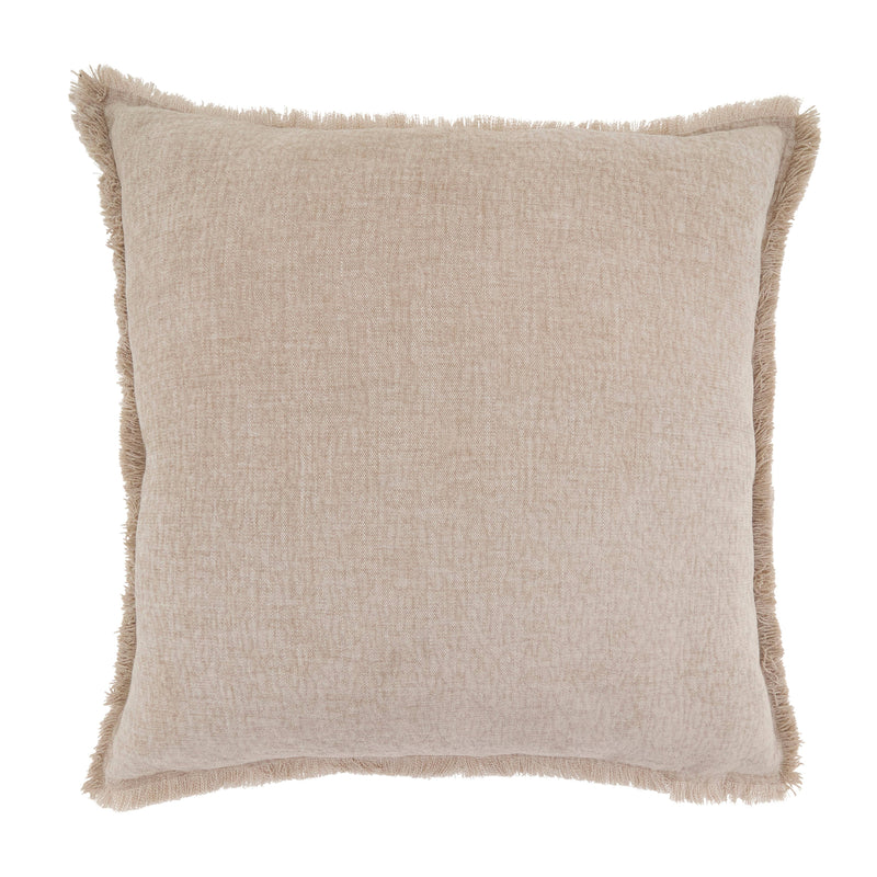 Fringe Edge Throw Pillow: Blue / Down Filled / 12"x20"