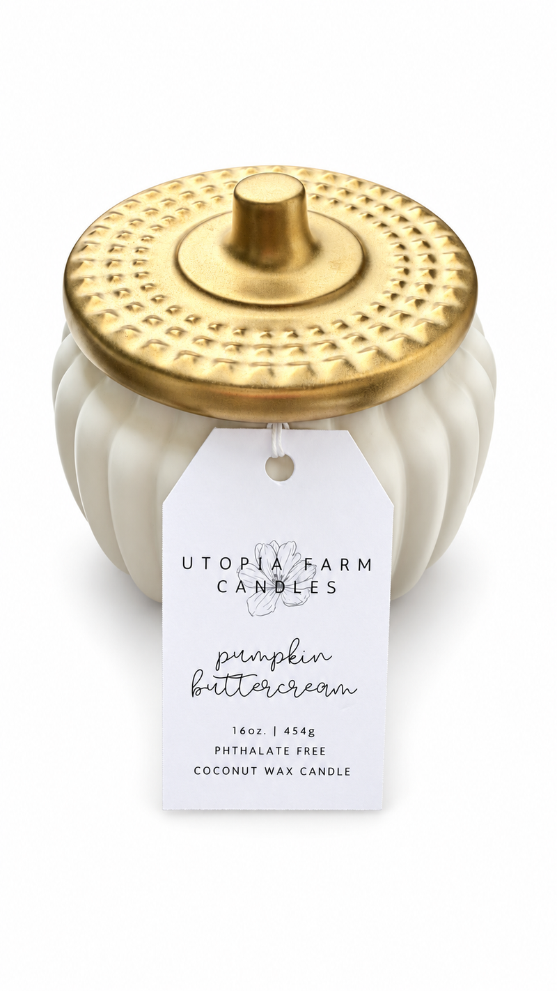 Utopia Farm Pumpkin Buttercream Ceramic Candle