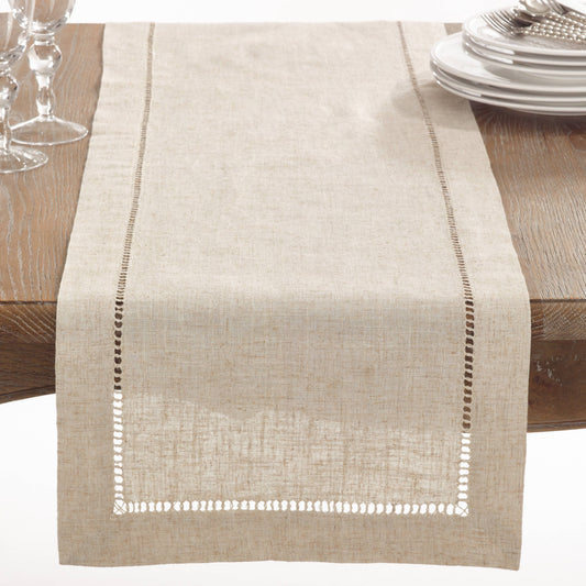 Toscana Hemstitched Runner: Natural / 16"x72"