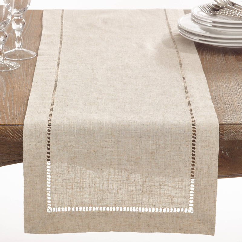 Toscana Hemstitched Runner: Natural / 16"x72"