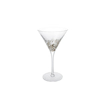 6 oz. Confetti Martini Glass, Gold Finish & White