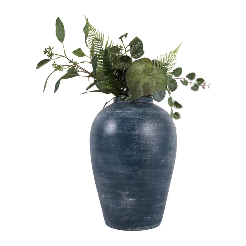 Blue Terracotta Distressed Finish