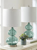 Teal Blue Glass Table Lamp, [product_price]- Greenhouse Home